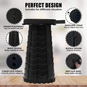 magic black stool portable