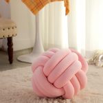 magic soft knot pillow pink