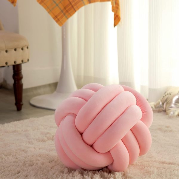 magic soft knot pillow pink