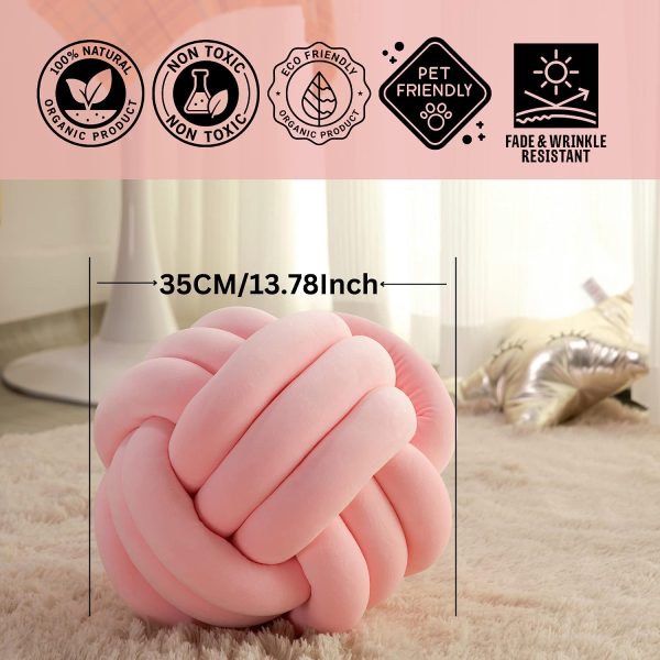 magic soft knot pillow pink